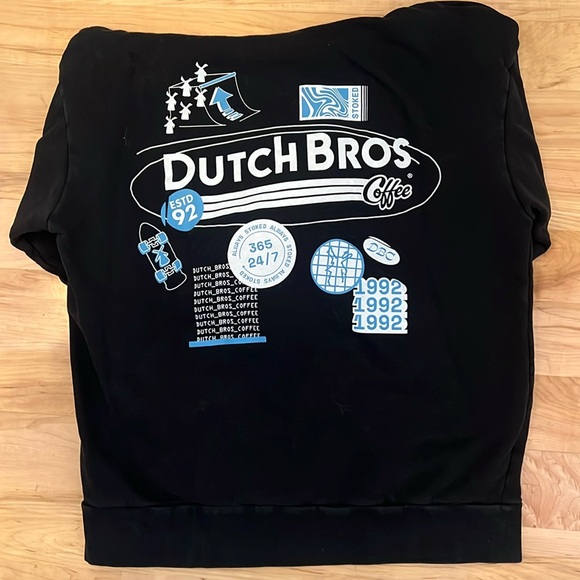 Dutch Bros Other - Dutch Bros Coffee Always Stoked 1992 Black Unisex Sweatshirt Hoodie Large